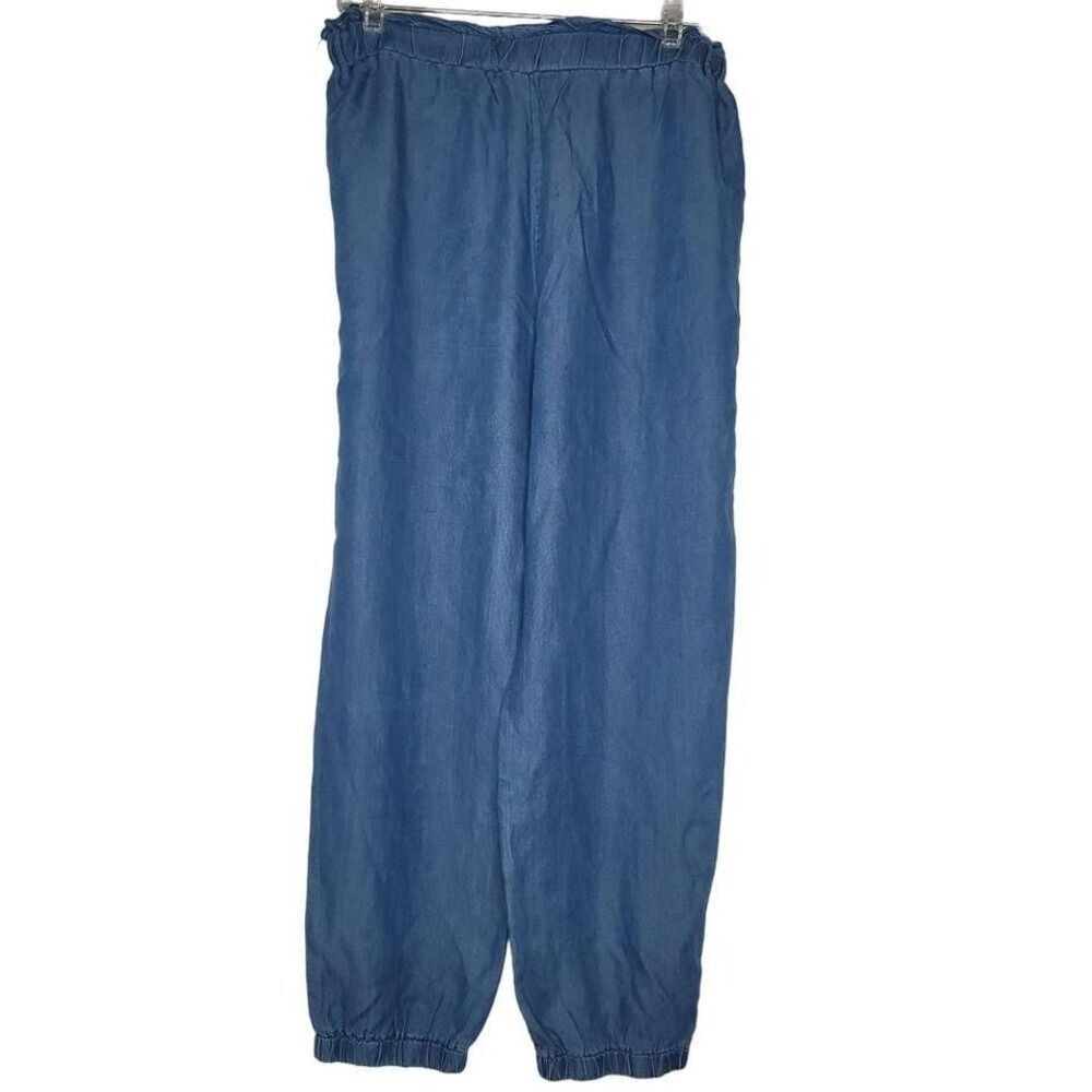 Love University XL Chambray Jogger‎ Pants Summmer Coastal Grandma Beach Casual - Picture 4 of 8